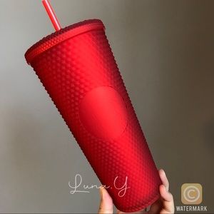 Starbucks matte red soft touch jelly studded tumbler cup venti 2020 Holiday